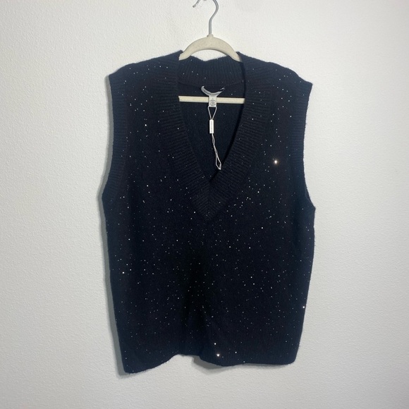 AUTUMN CASHMERE Sequin-embellished cashmere-blend vest - Picture 8 of 10